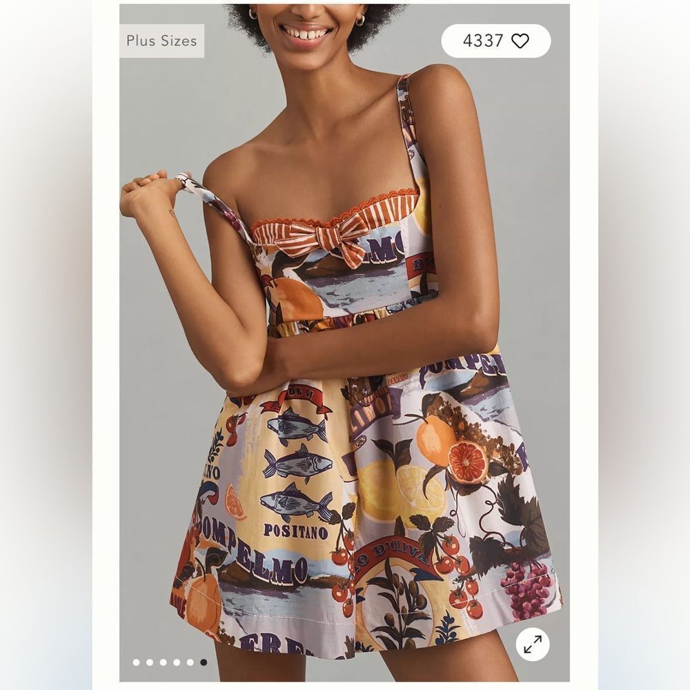 Anthropologie Maeve Layered Bustier Romper - Picture 3 of 11
